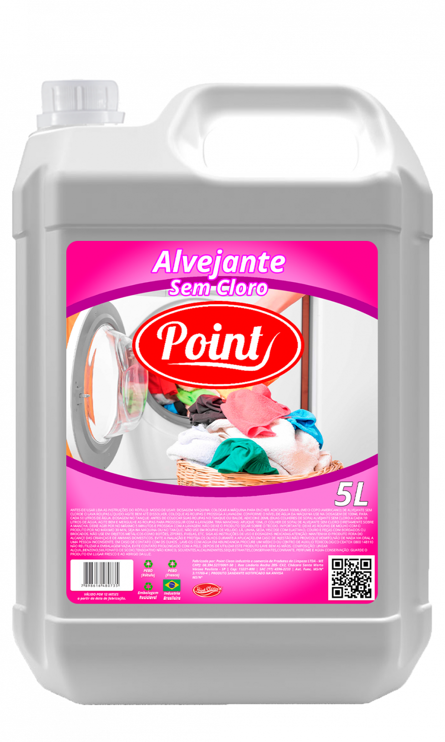 Alvejante Sem Cloro Point - 5 Litros