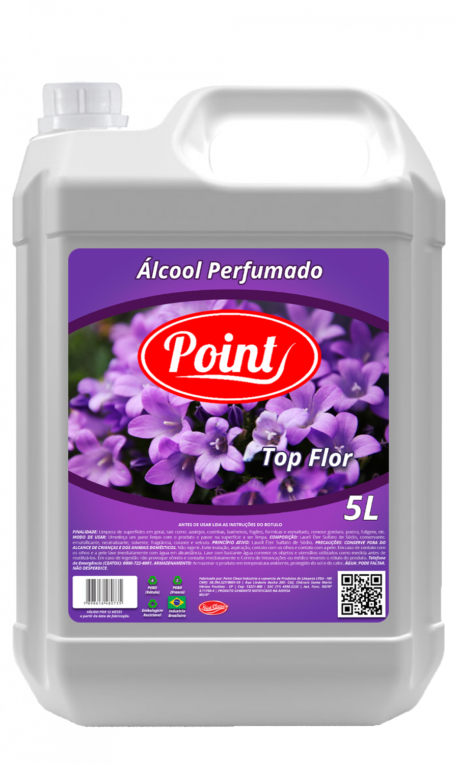 Álcool Perfumado Top Flor Point - 5 Litros