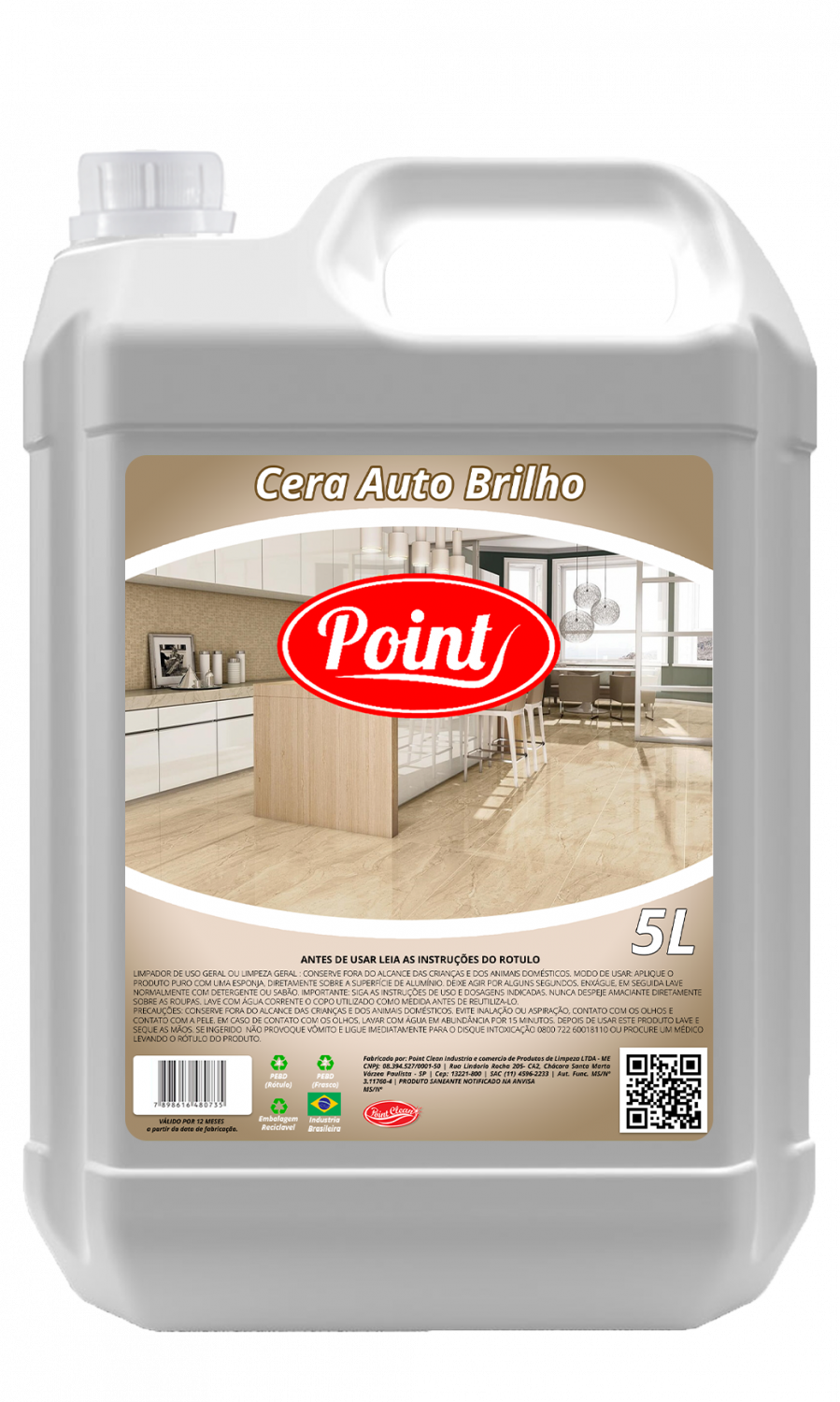 Cera Auto Brilho Point - 5 Litros