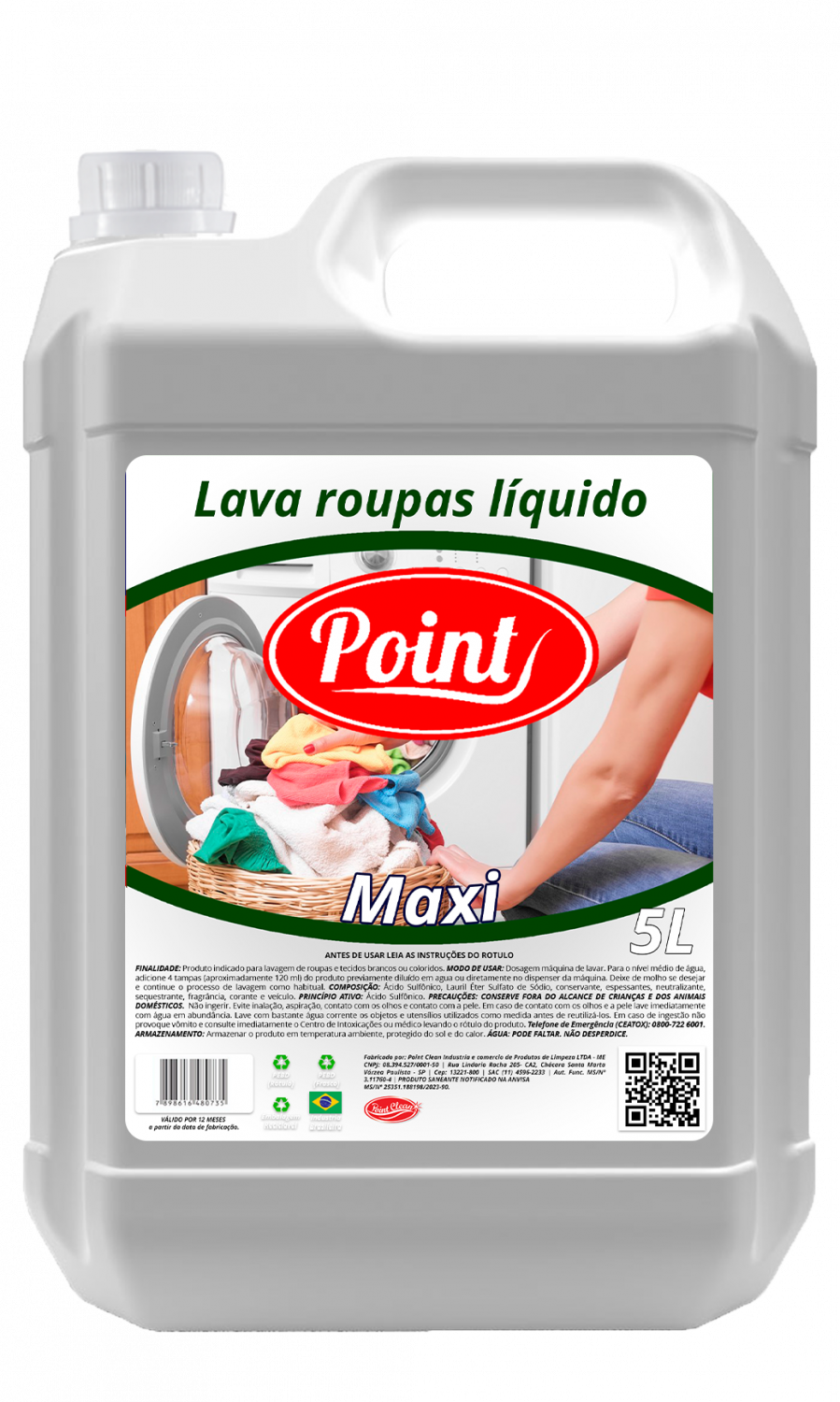 Lava Roupas Maxi Point - 5 Litros